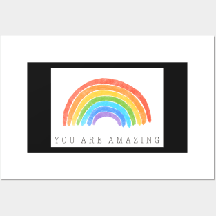 Rainbow You Are Amazing Posters and Art